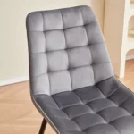 Goldoma velvet dining chairs set of 2/4/6 with metal legs and ergonomic seat for kitchen living room bedroom