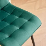 Goldoma velvet dining chairs set of 2/4/6 with metal legs and ergonomic seat for kitchen living room bedroom