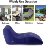 Portable S-shaped Love Position Labor-saving Sitting Inflatable Sofa Bed Yoga Chaise Lounge For Garden Bedroom Folding Furniture - Image 4