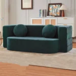 Goldoma modular boneless sofa bed in retro glam style, showing versatile living room couch