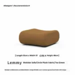 Goldoma modular cream Sherpa sofa vacuum-compressed sectional with high-elastic foam in mid-century style.