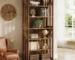 Goldoma 6-Tier Tall Bookshelf, 75-Inch Wood Bookcase with Adjustable Shelves