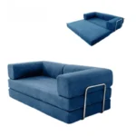 Goldoma velvet sectional sofa in living room - modern L-shaped corduroy couch with soft velvet upholstery and high-resilience sponge filling