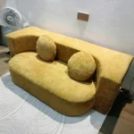Goldoma modular boneless sofa bed in retro glam style, showing versatile living room couch