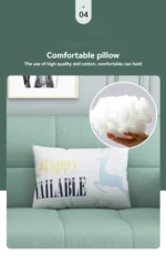 Goldoma Foldable Sofa Bed 3-seat convertible sleeper in modern living room