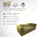 #Frameless Multi-function Boneless Modular Recliner Upholstered Sectional Compressed Sofa Bed for Modern Apartment Use - Image 6