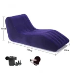 Portable S-shaped Love Position Labor-saving Sitting Inflatable Sofa Bed Yoga Chaise Lounge For Garden Bedroom Folding Furniture - Image 7