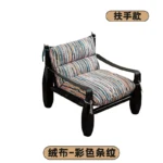 Goldoma Nordic Minimalist Living Room Sofa with black legs in a modern living room setting