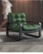 Goldoma Venetian leather sofa - premium leather sofa in a modern vintage style, compact single seat for living room
