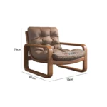 Goldoma Venetian leather sofa - premium leather sofa in a modern vintage style, compact single seat for living room