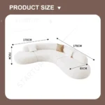 Modern Luxury Sofa Set  Fabric Furniture for Villa House & Warehouse Use for Luxury Living & Hotel Space - Image 6