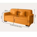 Goldoma modern minimalist single sofa chair for living room, compact design under 2000mm width