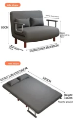 Folding Sofa Bed Dual-purpose Living Room Multi-functional Lunch Break Lazy Sofa Space-saving Single Internet Sofa Bed - Image 45