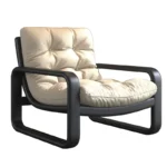 Goldoma Venetian leather sofa - premium leather sofa in a modern vintage style, compact single seat for living room