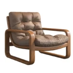 Goldoma Venetian leather sofa - premium leather sofa in a modern vintage style, compact single seat for living room