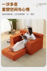 Goldoma Nordic Classic Modern Living Room Sofa - ergonomic single seat sofa in Scandinavian style for small living rooms