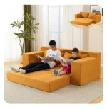 Goldoma Nordic Classic Modern Living Room Sofa - ergonomic single seat sofa in Scandinavian style for small living rooms