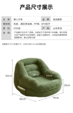 Goldoma corduroy u-shaped sectional sofa in olive green with ottoman, modern minimalist design for living room