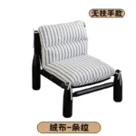 Goldoma Nordic Minimalist Living Room Sofa with black legs in a modern living room setting