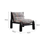 Goldoma Nordic Minimalist Living Room Sofa with black legs in a modern living room setting