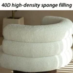 Goldoma compact velvet sofa for living room, modern single armchair with solid wood frame and high-density sponge cushion
