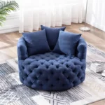Goldoma Nordic Round Accent Sofa - round accent sofa in a cozy living room