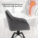 Goldoma velvet swivel dining chairs set of 2 in cream, featuring 360 degree rotation and ergonomic design