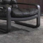 Goldoma Venetian leather sofa - premium leather sofa in a modern vintage style, compact single seat for living room