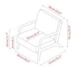 Goldoma stretch armchair slipcover with zipper in a living room, showing a snug fit on a standard armchair