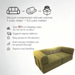 #Frameless Multi-function Boneless Modular Recliner Upholstered Sectional Compressed Sofa Bed for Modern Apartment Use - Image 4