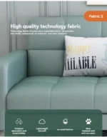 Goldoma Foldable Sofa Bed 3-seat convertible sleeper in modern living room