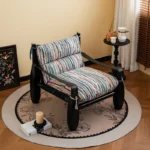 Modern Design Living Room Sofa With Black Legs Nordic Minimalist Elegant Living Room Sofa Trendy Retro Canapé Furniture For Home