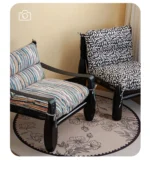 Goldoma Nordic Minimalist Living Room Sofa with black legs in a modern living room setting