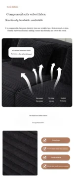 Modern Luxury Living Room Sofa Sectional Set Furniture l Shape 2 3 Seater Corduroy Compression Vacuum Packed Home pink Designer - Image 16