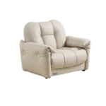 Goldoma compact modern tufted sofa in a living room – minimalist Chesterfield style with tufted back