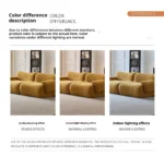 Goldoma modular cream Sherpa sofa vacuum-compressed sectional with high-elastic foam in mid-century style.
