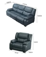 Goldoma L-Shaped Leather Sofa – waterproof genuine cowhide sectional in modern living room