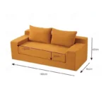 Goldoma Nordic Classic Modern Living Room Sofa - ergonomic single seat sofa in Scandinavian style for small living rooms