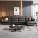-luxury sofa set furniture leather L - shaped latex combination leather living room sofas - Image 4
