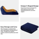 Portable S-shaped Love Position Labor-saving Sitting Inflatable Sofa Bed Yoga Chaise Lounge For Garden Bedroom Folding Furniture - Image 16