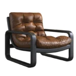 Goldoma Venetian leather sofa - premium leather sofa in a modern vintage style, compact single seat for living room