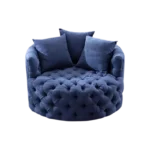 Goldoma Nordic Round Accent Sofa - round accent sofa in a cozy living room