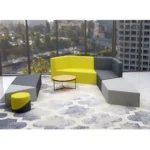 Goldoma Modular Break Out Sofa in a modern office lounge setting showing ergonomic back support and commercial-grade fabric
