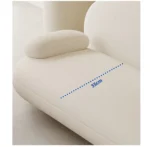 Goldoma semi circle sectional sofa in modern lamb wool fabric for hotel lobby or living room
