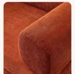 Goldoma velvet sectional sofa in living room - modern L-shaped corduroy couch with soft velvet upholstery and high-resilience sponge filling