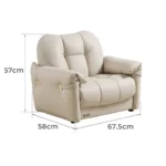 Goldoma compact modern tufted sofa in a living room – minimalist Chesterfield style with tufted back