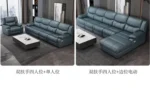 Goldoma L-Shaped Leather Sofa – waterproof genuine cowhide sectional in modern living room