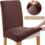 Jacquard Chair Cover, Durable Elastic Fabric Dining Chairs Cover, Stretch Covers For Kitchen Dining Room Chairs, Home Decor - Image 24