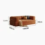 Goldoma velvet sectional sofa in living room - modern L-shaped corduroy couch with soft velvet upholstery and high-resilience sponge filling