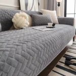 Goldoma thickened velvet sofa cushion with non-slip backing protects furniture while adding cozy warmth